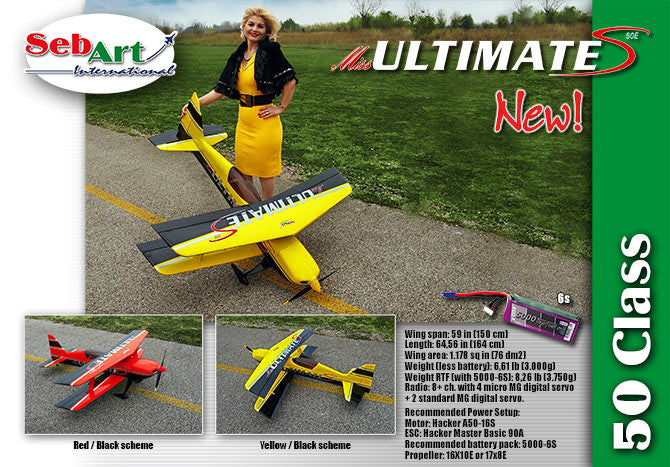 Sebart Miss Ultimate 50E S Yellow/black ARF
