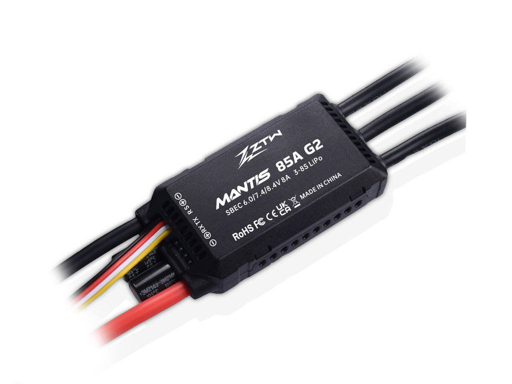 ZTW MANTIS SERIES G2 3-8s  85 A - 95 A BRUSHLESS ESC W/ 8A ADJUSTABLE SBEC and Thrust Reverse