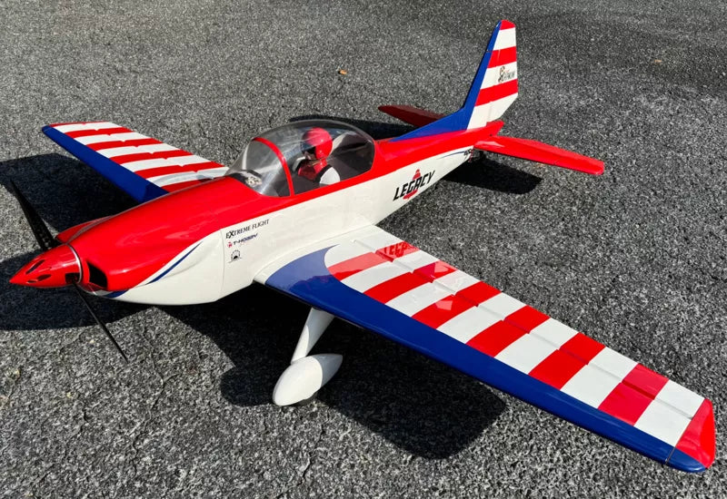 Legacy Aviation Super Chipmunk 80 ARF White - red - blue