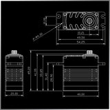 Kingmax 20mm HV  servo S40S metal gear 40.0kg - 0.05 sec / 60° (8.4v)