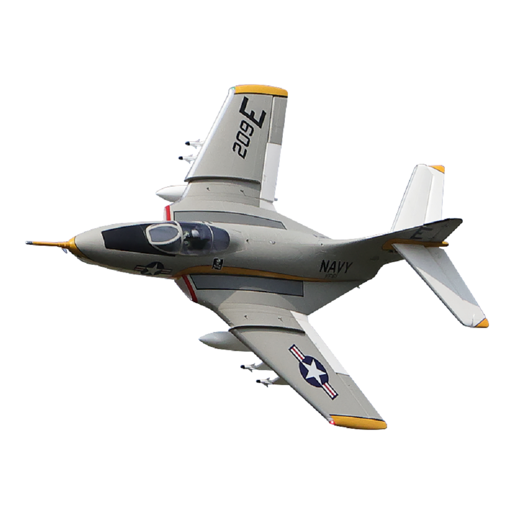 Freewing 80mm 12 blade  EDF F9F Cougar with E52 gyro Jet - PNP