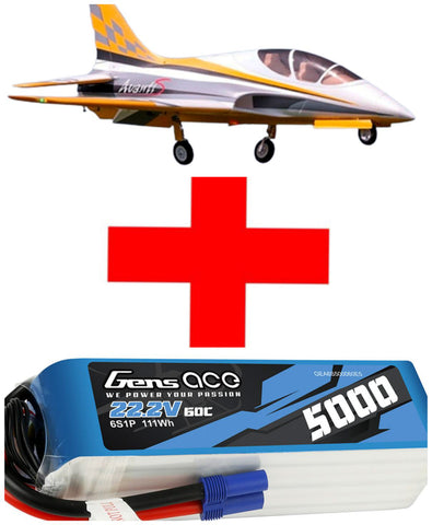 PROMO Combodeal  Freewing Avanti 80mm pnp + Gens Ace 6s 5000mah 60c lipo