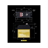 AGF-RC  B53 DHS 20mm standard HV servo 20kg