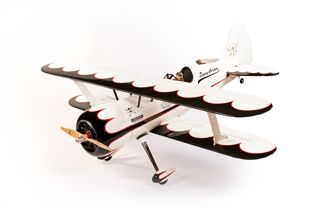 Extreme Flight '54 Muscle Bipe white black  scheme