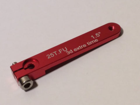 1,50" aluminium servo arm 25T for Futuba / Savox  / KST (Red color)