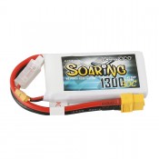 Gens Ace Soaring 2S 1300Mah 7.4V 30C 2S1P lipo battery pack with XT60 plug